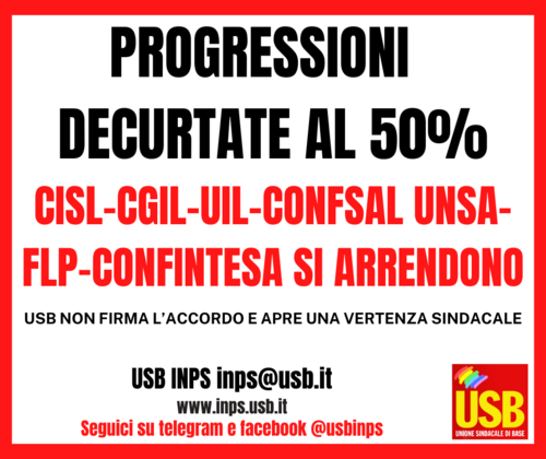 USB Pubblico Impiego INPS Progressioni Orizzontali Inps Decurtate